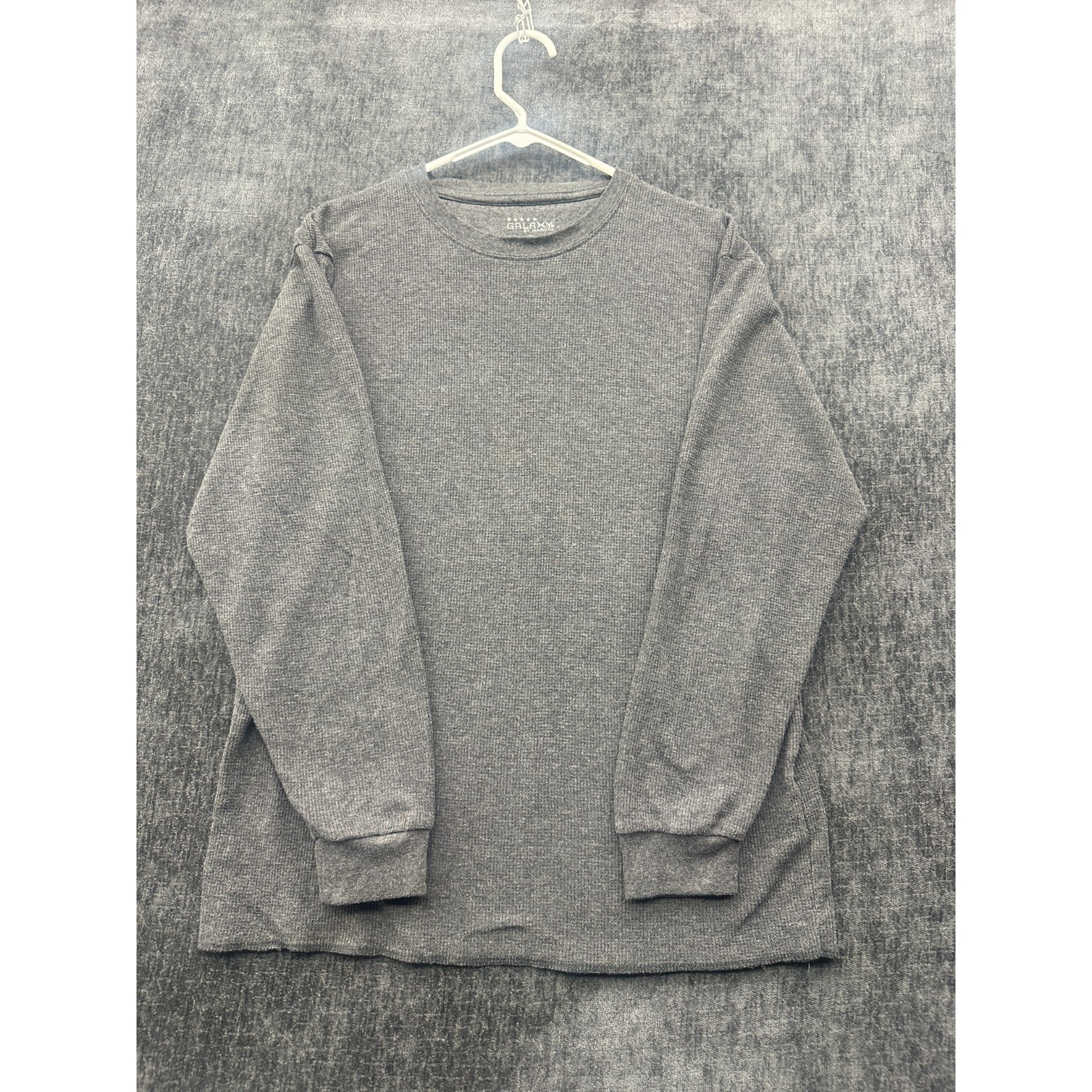 Galaxy By Harvic Thermal Shirt Mens Xl Gray Soft Waffle Knit Shrinking Resistant